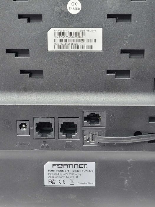 Fortinet FortiFone FON-375 Dual Display Office PoE IP Phone w/ Handset _