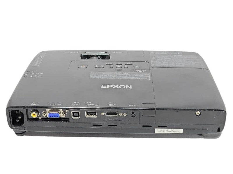 Epson PowerLite 1751 H479A LCD Projector 2728 Lamp Hours, No Remote _