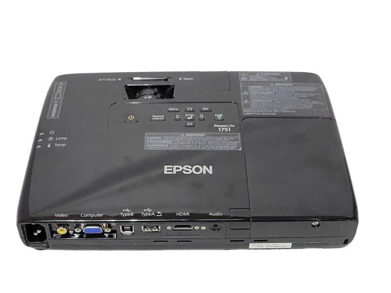 Epson PowerLite 1751 H479A LCD Projector 2728 Lamp Hours, No Remote _