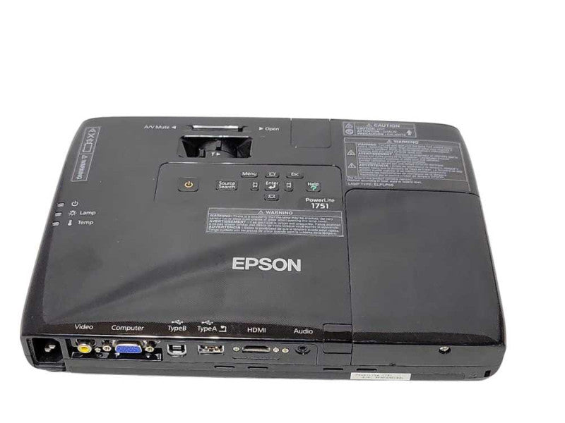 Epson PowerLite 1751 H479A LCD Projector, No remote, READ _