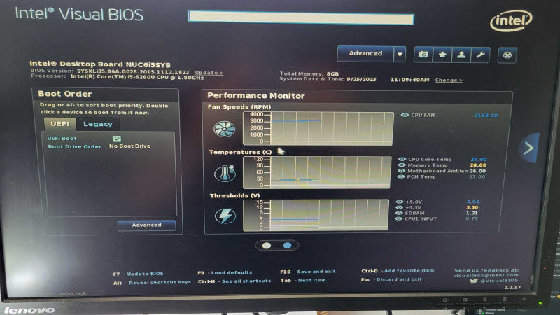 Intel NUC - Core i5-6260U | 8GB RAM | NO HDD