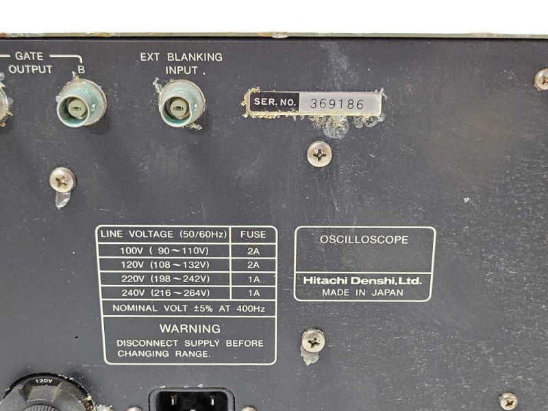 Hitachi V-1050 Oscilloscope - 100 Mhz 2 Channels, READ _