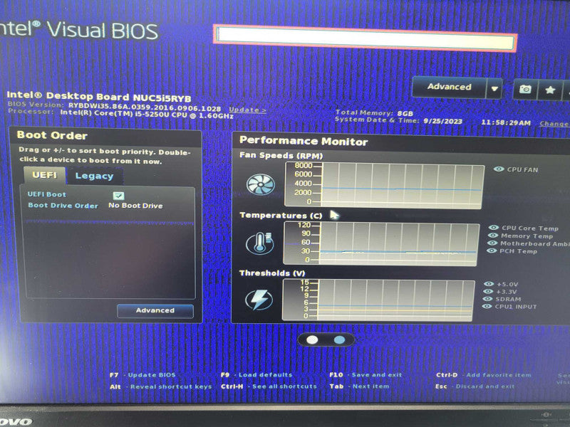 Intel NUC - Core I5-5250U | 8GB RAM | NO HDD Q