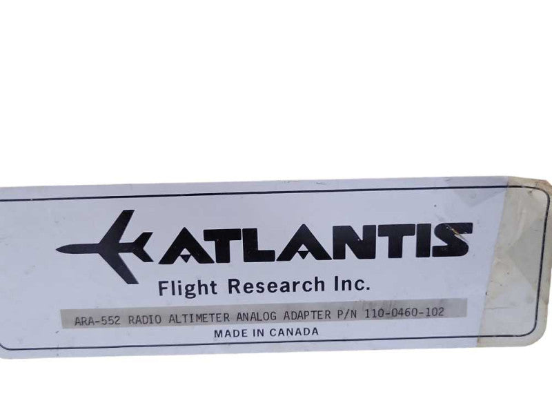 ATLANTIS FLIGHT RESEARCH ARA-552 RADIO ALTIMETER, READ _