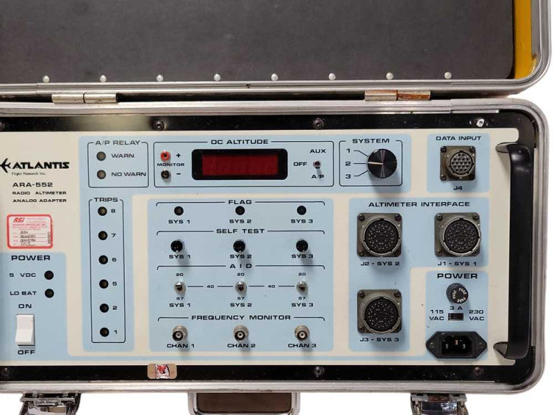 ATLANTIS FLIGHT RESEARCH ARA-552 RADIO ALTIMETER, READ _