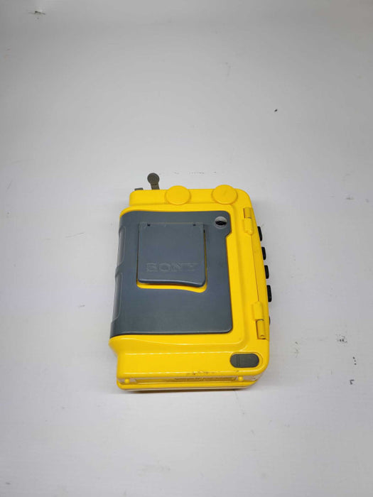 Vintage Sony WM-AF54 WalkMan Sport Yellow Radio Cassette Player