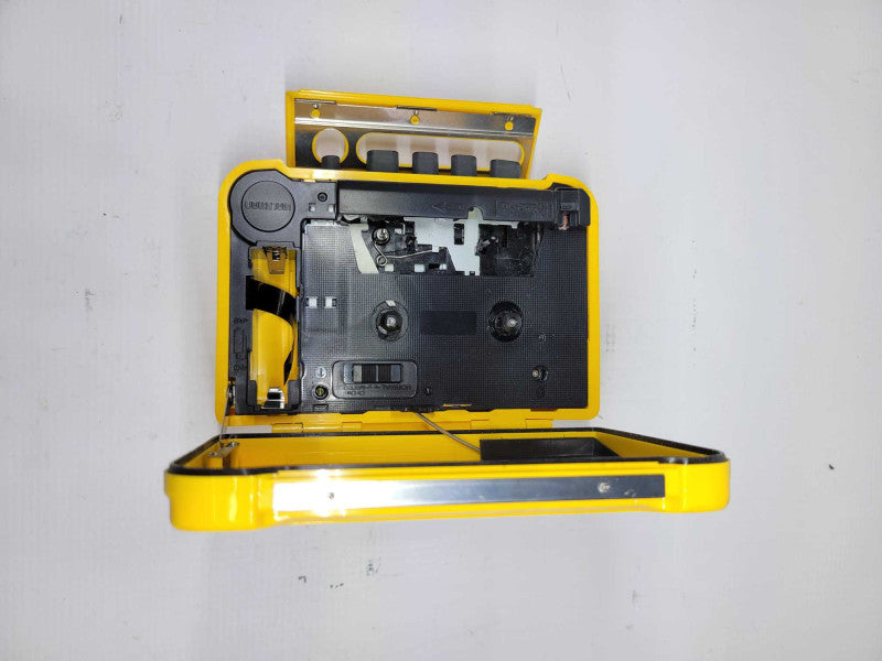 Vintage Sony WM-AF54 WalkMan Sport Yellow Radio Cassette Player