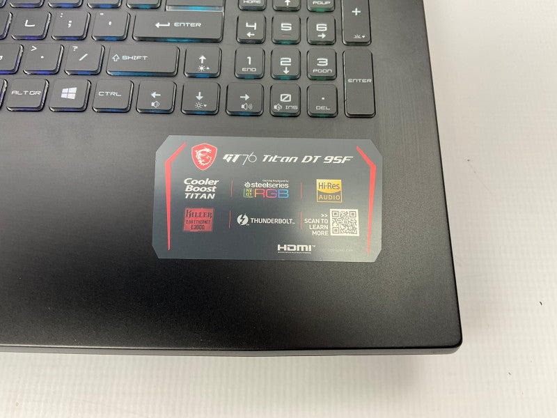 MSI GT76 TITAN DT 9SF Intel Core i7-9700K @ 3.60GHz, RTX 2070 8GB & 64GB RAM  -