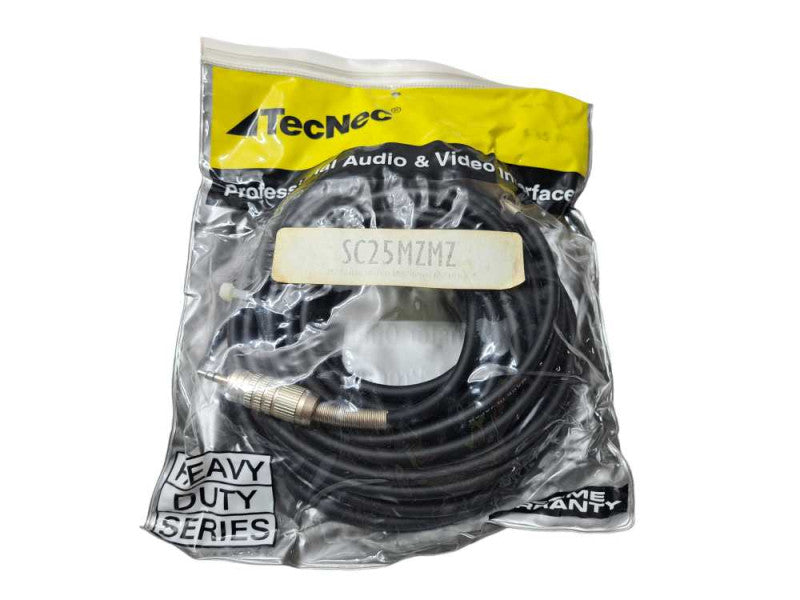 TecNec 25 Foot Stereo Cable  MP-Stereo MP Black SC25MZMZ )