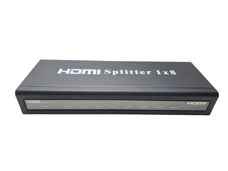 1x8 8-Port HDMI Video Splitter Amplifier Repeater Box Hub - 1-In 8-Out )