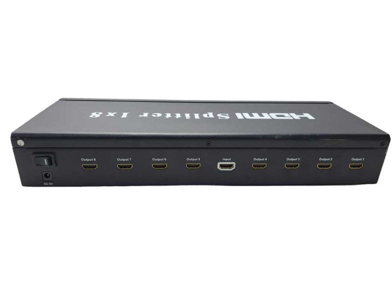 1x8 8-Port HDMI Video Splitter Amplifier Repeater Box Hub - 1-In 8-Out )