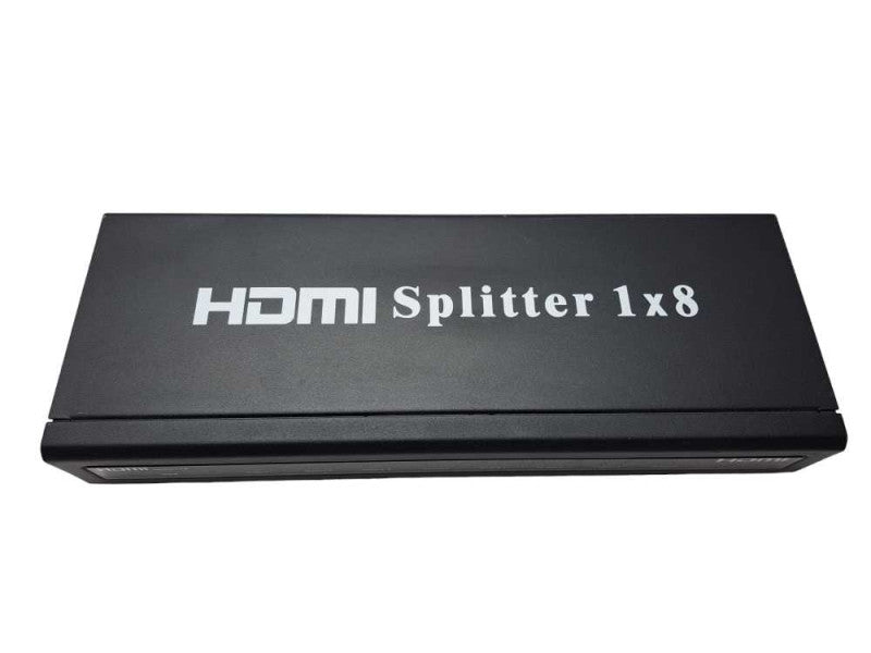 1x8 8-Port HDMI Video Splitter Amplifier Repeater Box Hub - 1-In 8-Out )