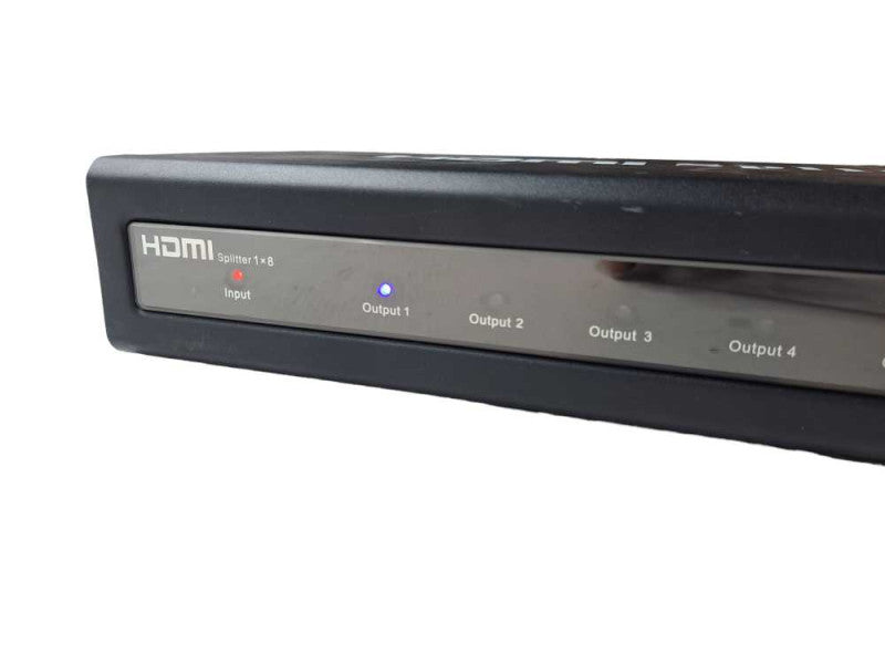 1x8 8-Port HDMI Video Splitter Amplifier Repeater Box Hub - 1-In 8-Out )