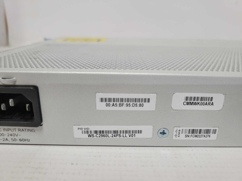 Cisco Catalyst WS-C2960L-24PS-LL 2960-L Gigabit PoE Network Switch _