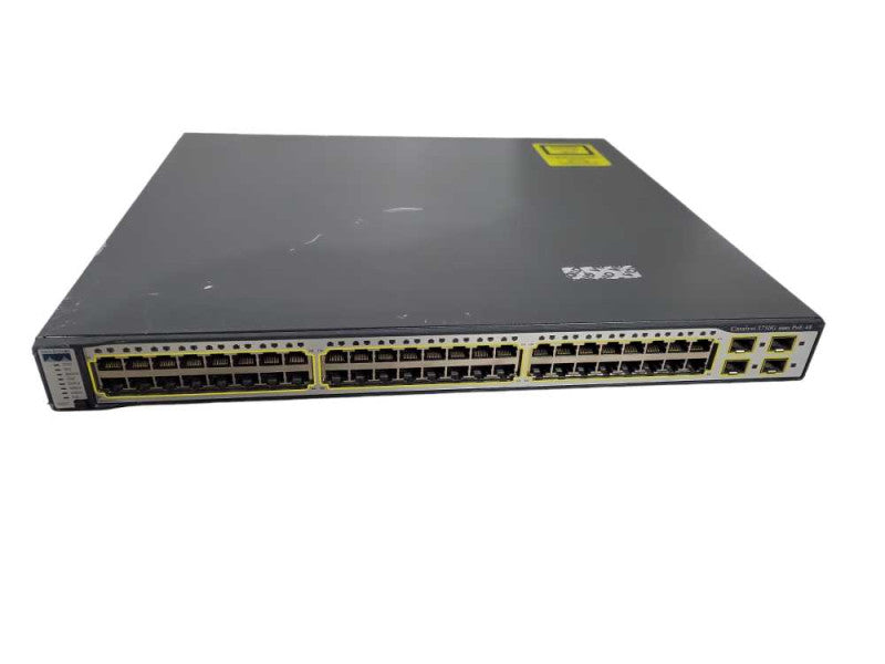 Cisco WS-C3750G-48PS-S 48 Port Gigabit POE Network Switch !