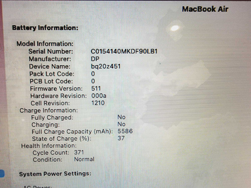 Apple Macbook Air 2015 13\\" Core i5-5250U @ 1.6GHz 4GB DDR3 250GB SSD (