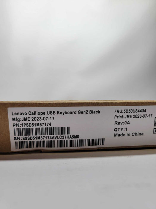Lenovo Traditional USB Wired Keyboard Calliope SD50L21415 00XH587 Q