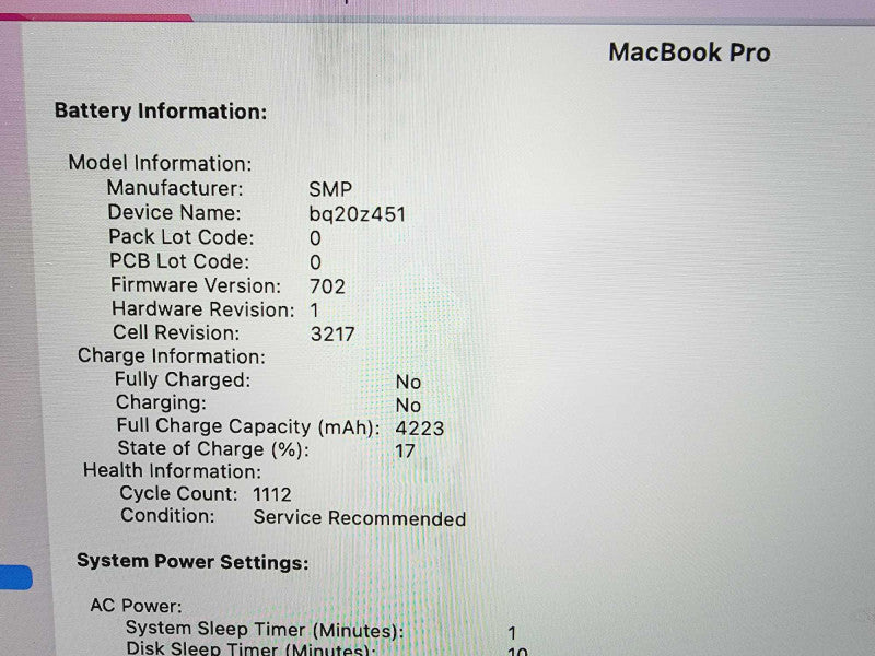 Apple Macbook Pro 2015 13\\" Core i5-5257U @ 2.7GHz 250GB SSD [Read] (