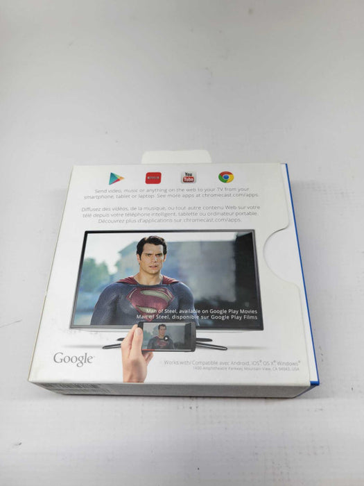 Google ChromeCast, H2GZ-42 (1st Generation) HDMI Media Streamer, Black