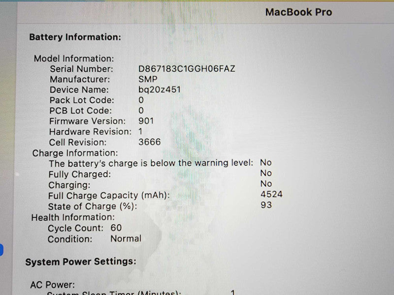 Apple Macbook Pro 2017 13\\" Core i5-7360U @ 2.3GHz 8GB DDR3 250GB SSD [Read] (