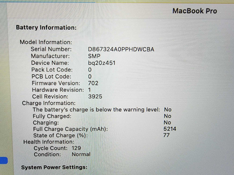 Apple Macbook Pro 2017 15\\" Core i7-7700HQ @ 2.8GHz 16GB DDR3 250GB SSD Radeon Pro 555 2GB (