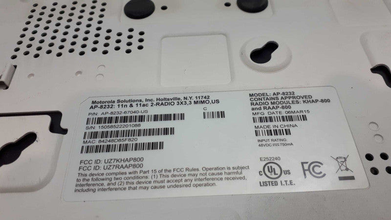 Motorola AP8232 802.11N/11AC Wireless Dual Radio Access Point AP-8 &