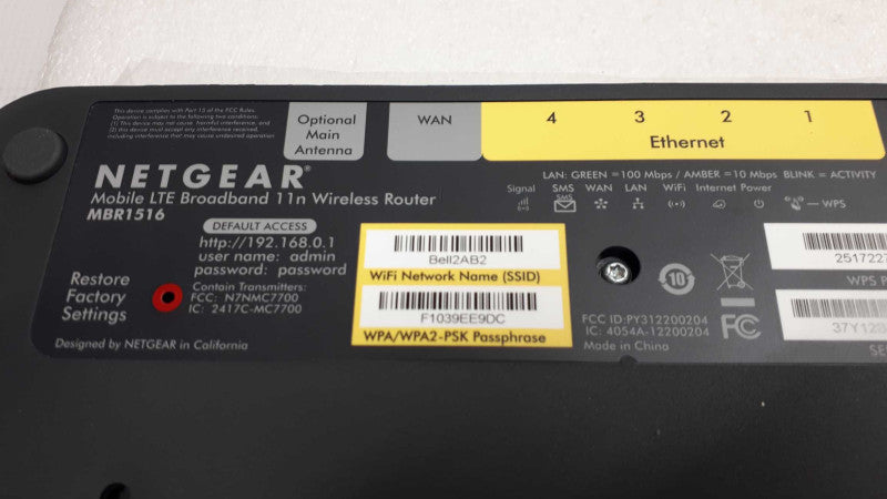 NETGEAR MBR1516 - Mobile LTE Broadband 11n Wireless Router &
