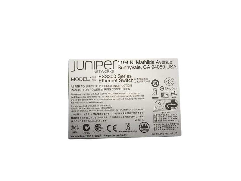 Juniper EX3300-48T 48 Port Gigabit Ethernet Switch READ Q$