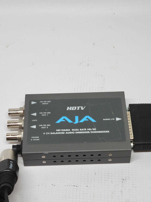 AJA Video System HD10AMA Dual Rate HD/SD 4Ch Balanced Audio WITH BREAKOUT CAB