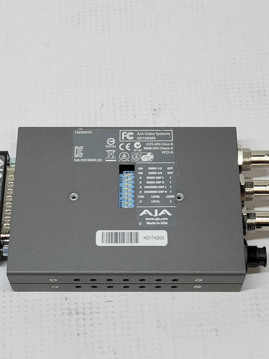 AJA Video System HD10AMA Dual Rate HD/SD 4Ch Balanced Audio WITH BREAKOUT CAB