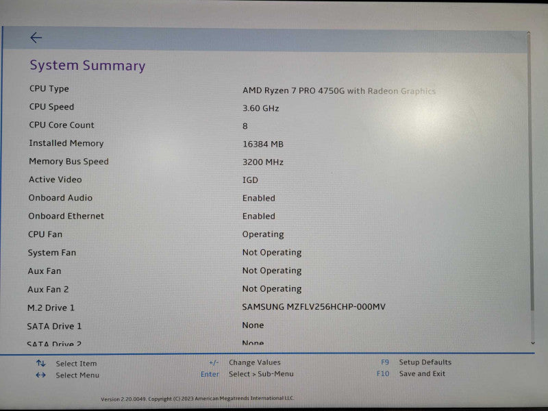Lenovo ThinkCentre M75s Gen 2  AMD Ryzen 7 PRO 4750G 3.60GHz 16GB RAM 256 SSD !