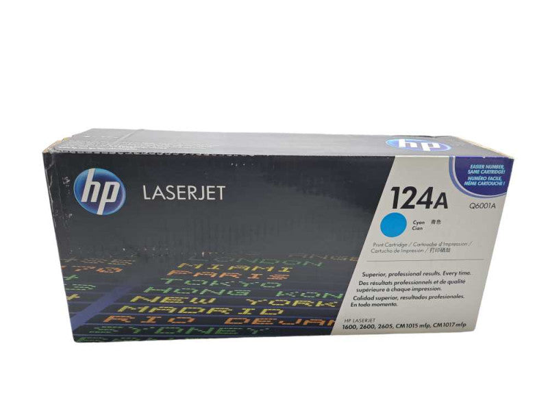 Genuine HP 124A (Q6001A) Cyan LaserJet Print Ink Cartridge Toner â¢ NEW )