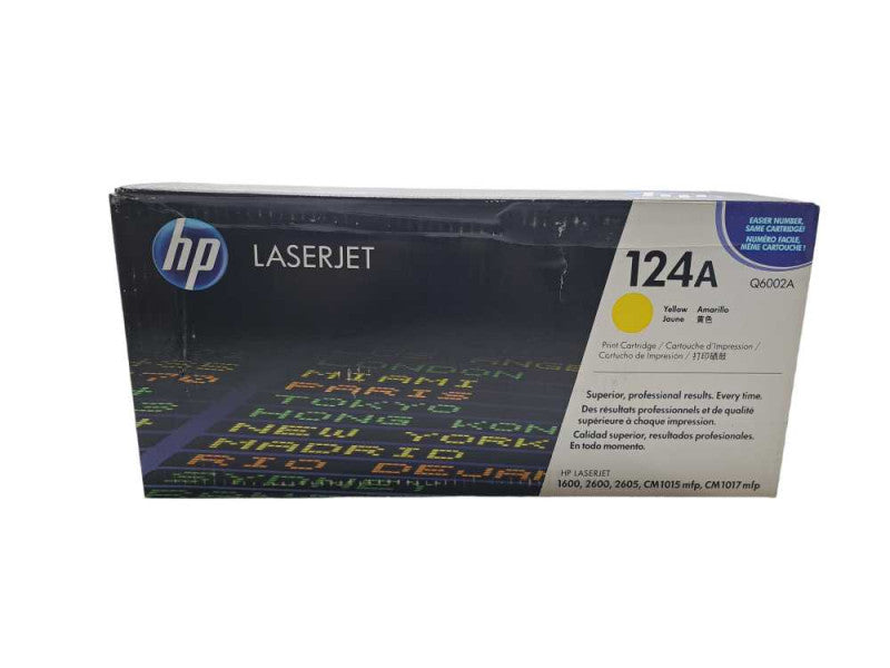 Genuine HP 124A Toner Cartridge Yellow HP Q6002A | NEW | )