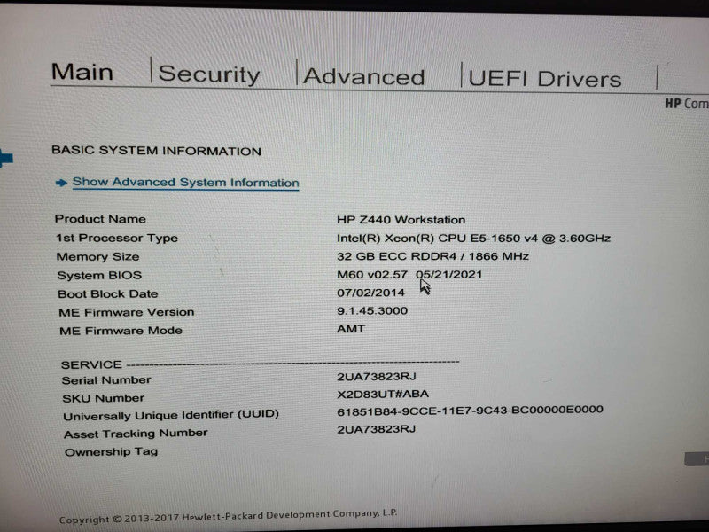 HP Z440 - Xeon E5-1650 V4 | 32GB RAM | NO HDD | FirePro GPU $