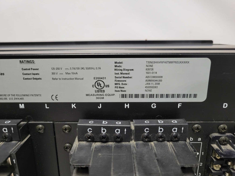 GE T35 Transformer Management Relay T35N03HKHF8FH6TM8FP6EUXXWXX, READ _