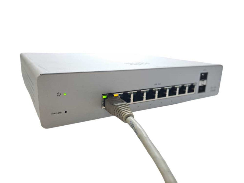 Cisco Meraki MS220-8P 8 Port PoE Gigabit Switch | UNCLAIMED | )
