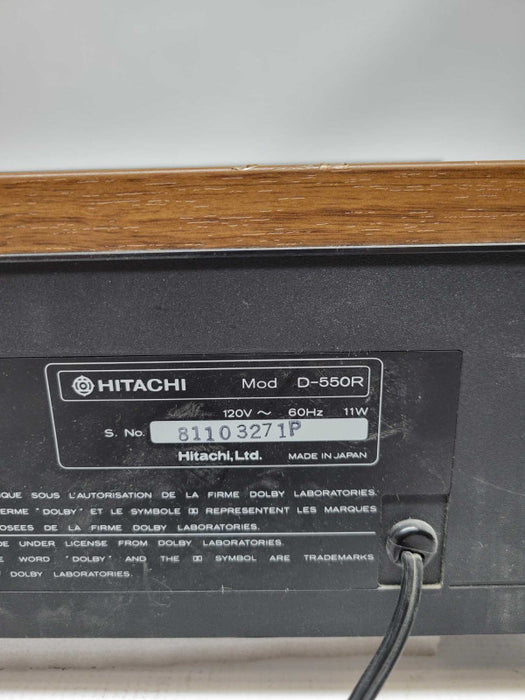 Hitachi D-550R stereo cassette tape deck