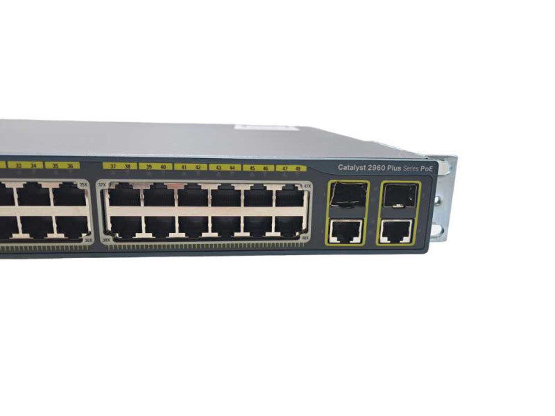 Cisco WS-C2960+48PST-L 48 Port 10/100 PoE,  2x 1G BT +2x SFP LAN Base )