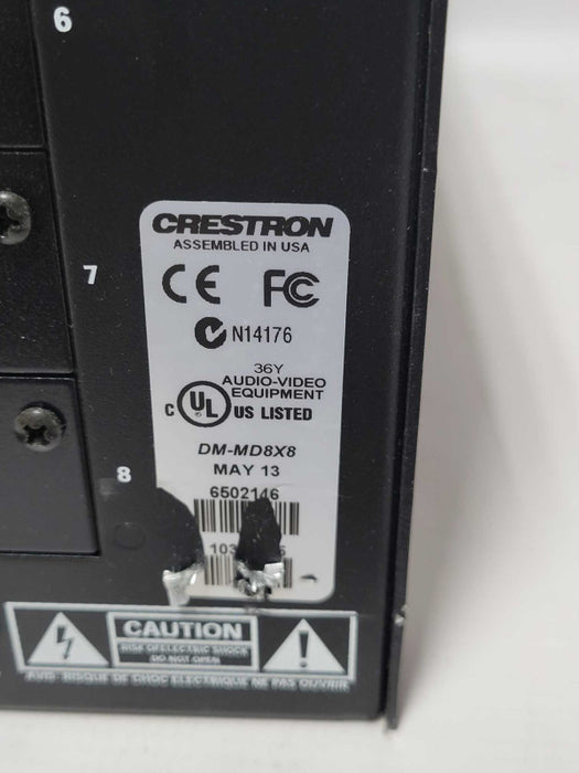 Crestron DM-MD8X8 High Definition Digital Media Distribution Switcher, READ _
