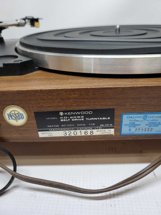Kenwood KD-2033 Auto Return Turntable