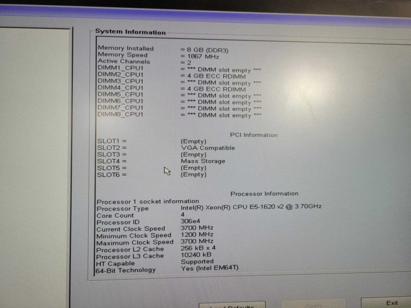 Dell T3610 Workstation 3.70GHz XEON E5-1620 V2 8GB RAM QUADRO K4000 !