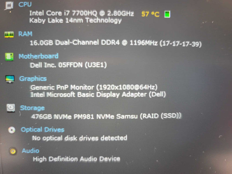 Dell XPS 15 9560 Touch i7-7700HQ, 16GB DDR4, 512GB m.2 *NO ADAPTER, *READ  QÎ²