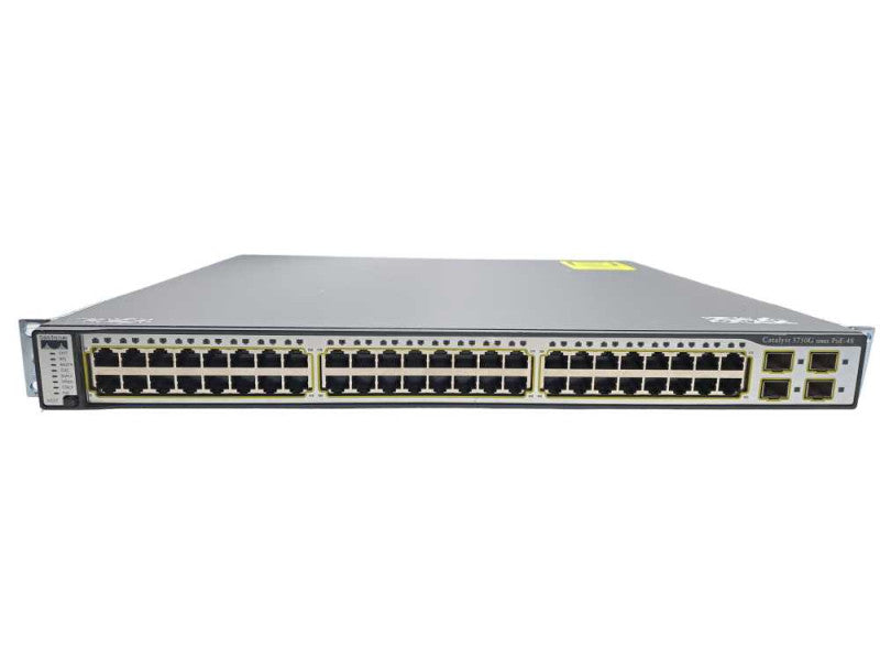 Cisco WS-C3750G-48PS-S 48 Port Gigabit PoE Network Switch | Factory Reset | )