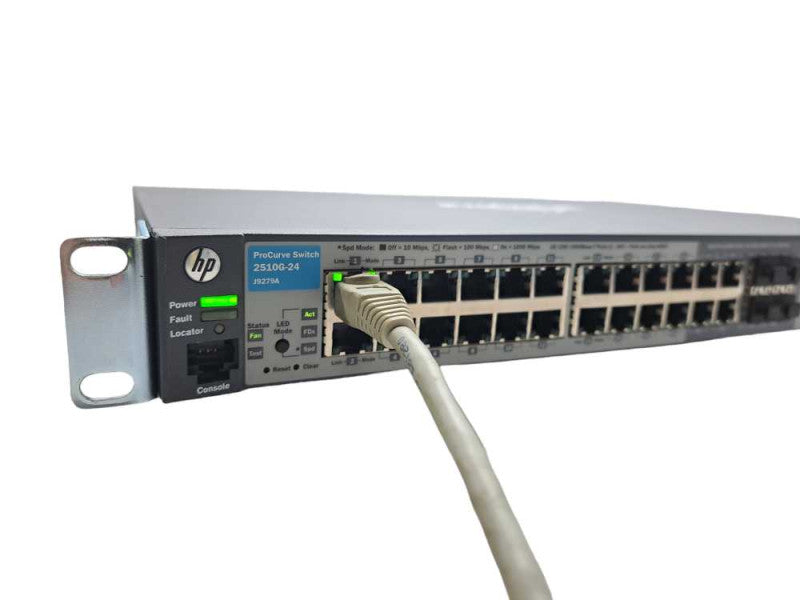 HP Procurve 2510G-24 J9279A 24-Port Gigabit Switch with 4 SFP Ports & Rack Mo )