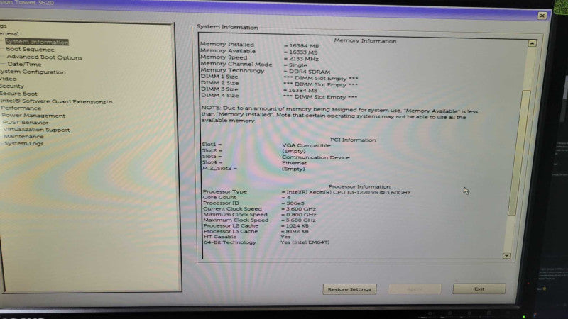 Dell Precesion T3620 - Xeon E3-1270 v5 | 16GB RAM | NO HDD | Quadro M4000 8GB Q