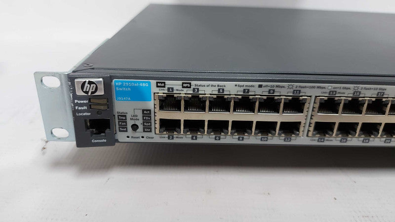 HP 2910al-48G J9147A 48-Ports External Switch Managed stackable - fact reset #