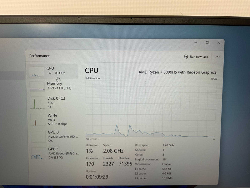 ROG Zephyrus G14 14 inch Ryzen 7 5800HS 16GB RAM, RTX 3050 4GB, 500GB NVMe  -