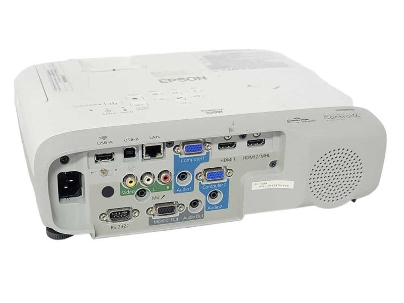 Epson PowerLite 109W H861A LCD Projector 2x HDMI ports 1530 Hours _