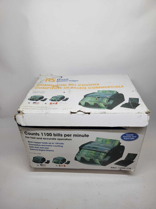 Royal Soverign Commercial Bill COunter (RBC-1200-CA) (AS-IS)