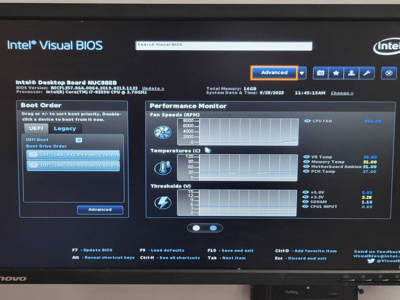 Intel NUC BOXNUC8i7BEH1 Core I7-8559U 2.7GHz, 16GB DDR4, 480GB SSD, SEE Q_